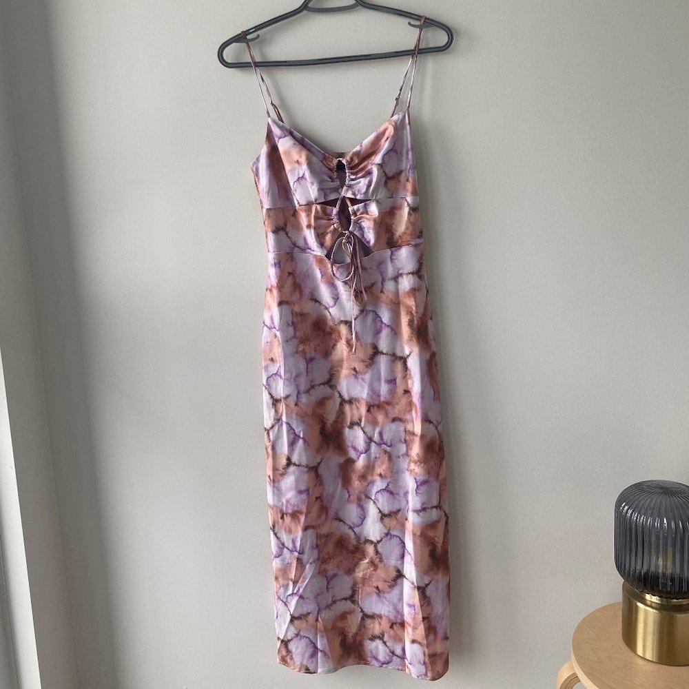 Dynamite Tie Dye Printed Silk Maxi Dress - Picture 1 of 6